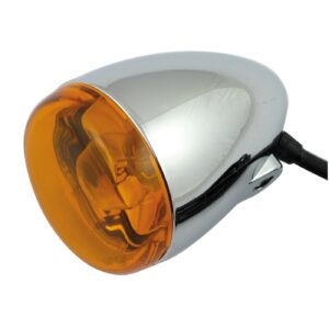 Chris Products Chris, bullet turn signal. Chrome. Amber lens. Front