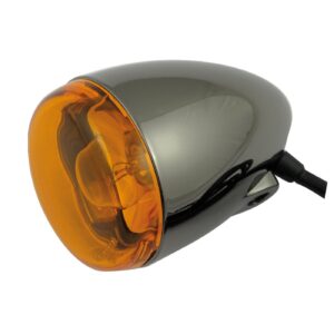 Chris Products Chris, bullet turn signal. Black nickel. Amber lens