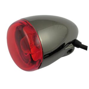 Chris Products Chris, bullet turn signal. Black nickel. Red lens