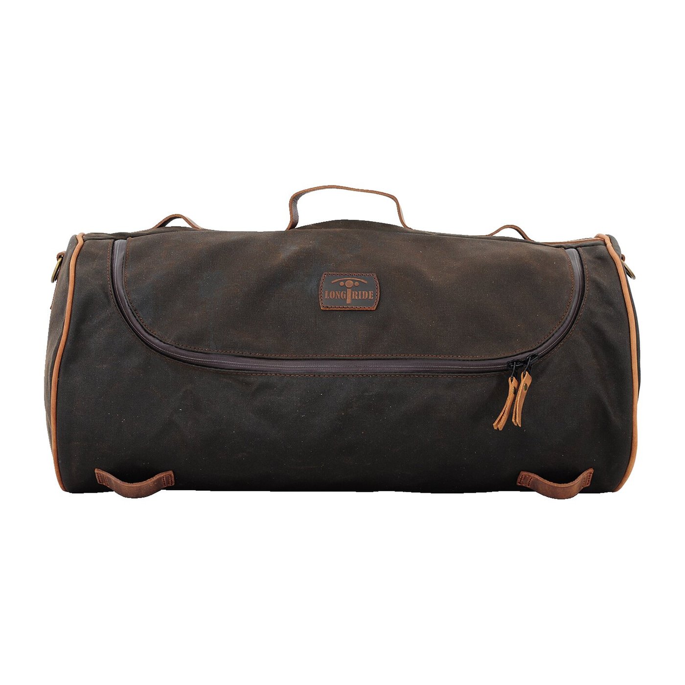 Longride LongRide, roll bag waxed cotton wide. Khaki wax - Image 2