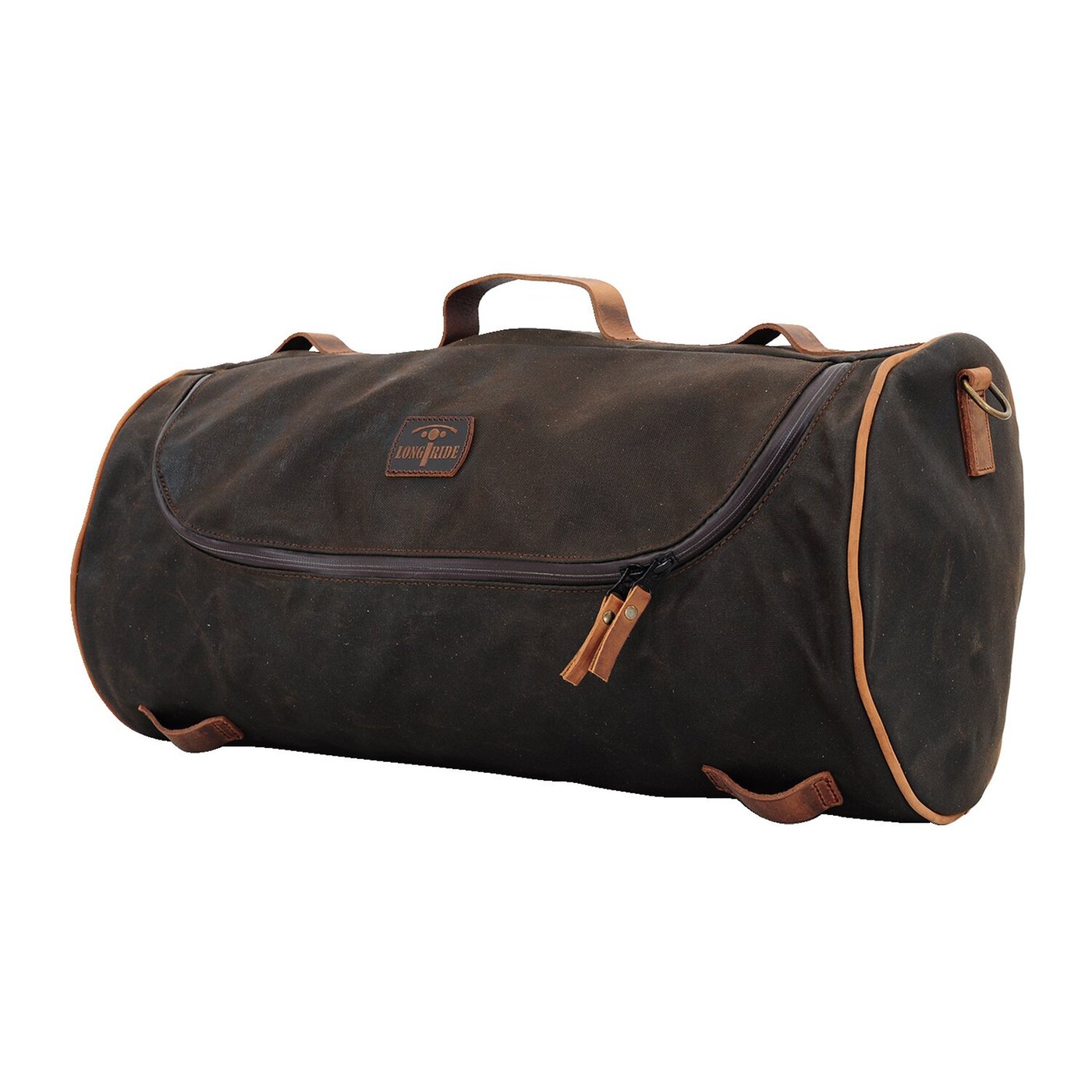 Longride LongRide, roll bag waxed cotton wide. Khaki wax