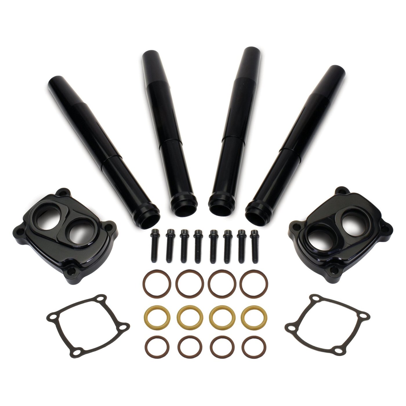 Jims JIMS, M8 low profile tappet and pushrod cover kit. Black
