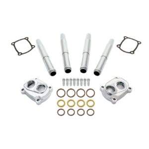 Jims JIMS, M8 low profile tappet and pushrod cover kit. Chrome
