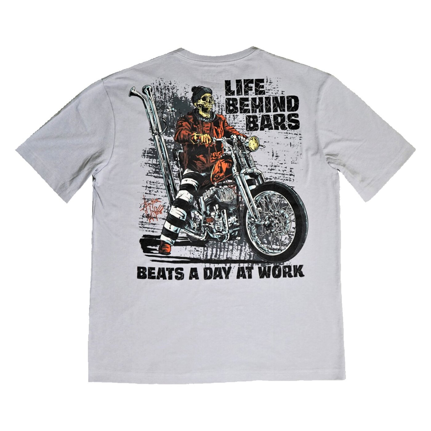 Down-n-Out Down-n-Out Life Behind Bars t-shirt grey - Image 2