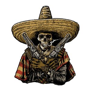 Down-n-Out Down-n-Out Bandido Skull sticker