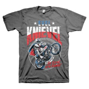 Evel Knievel Evel Knievel Wheelie T-shirt dark grey