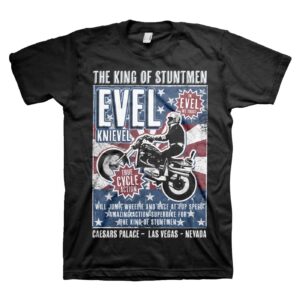 Evel Knievel Evel Knievel Poster T-shirt black