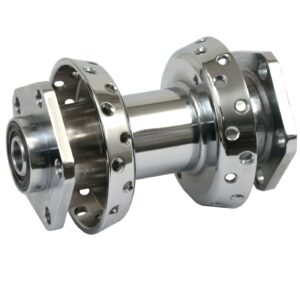 MCS Chrome dual flange hub assy, rear