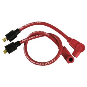 Taylor Taylor, 8mm metallic core spark plug wire set. Red