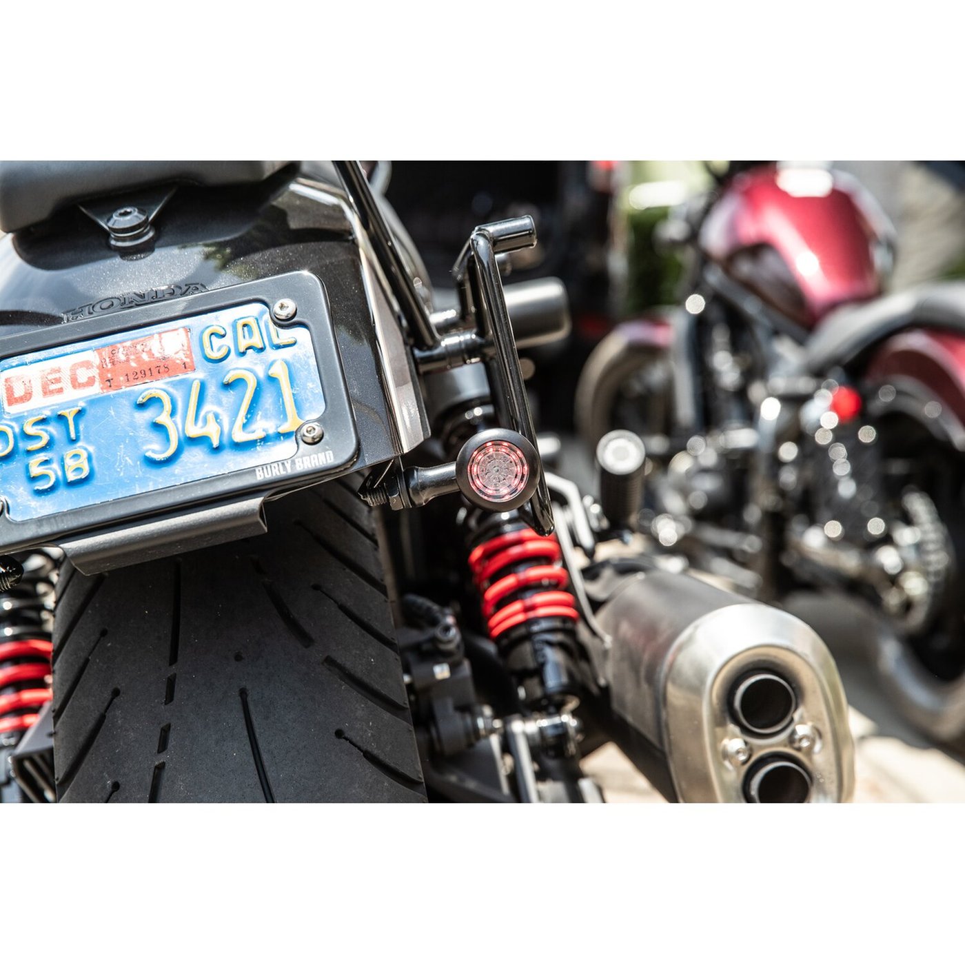 Burly Burly, Turn signal & license plate kit. Black - Image 2