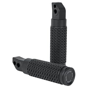 Burly Burly, Slash cut passenger foot peg set. Black