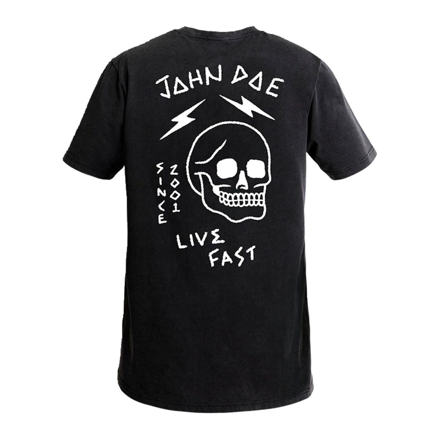 John Doe John Doe Live fast Skull t-shirt black - Image 2