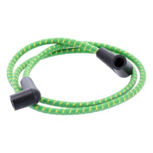 MCS Universal 40" spark plug wire set. Cotton cloth green/yellow