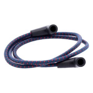 MCS Universal 40" spark plug wire set. Cotton cloth blue/red