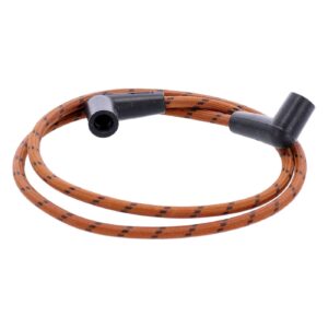 MCS Universal 40" spark plug wire set. Cotton cloth brown/black