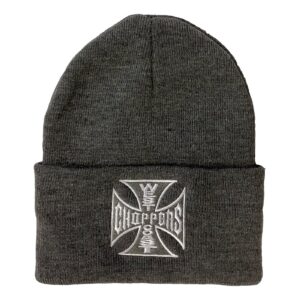 West Coast Choppers WCC OG roll-up beanie grey melange