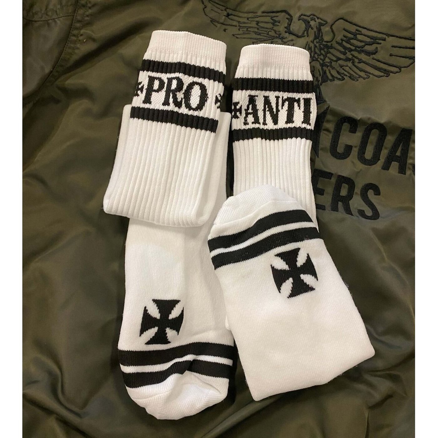 West Coast Choppers WCC Pro-anti knee high socks white