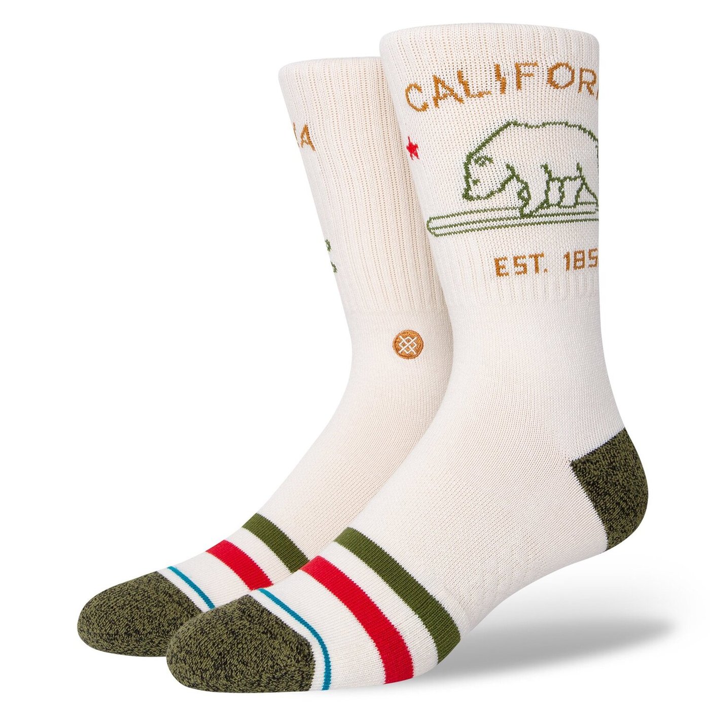 Stance Stance California Republic socks off white