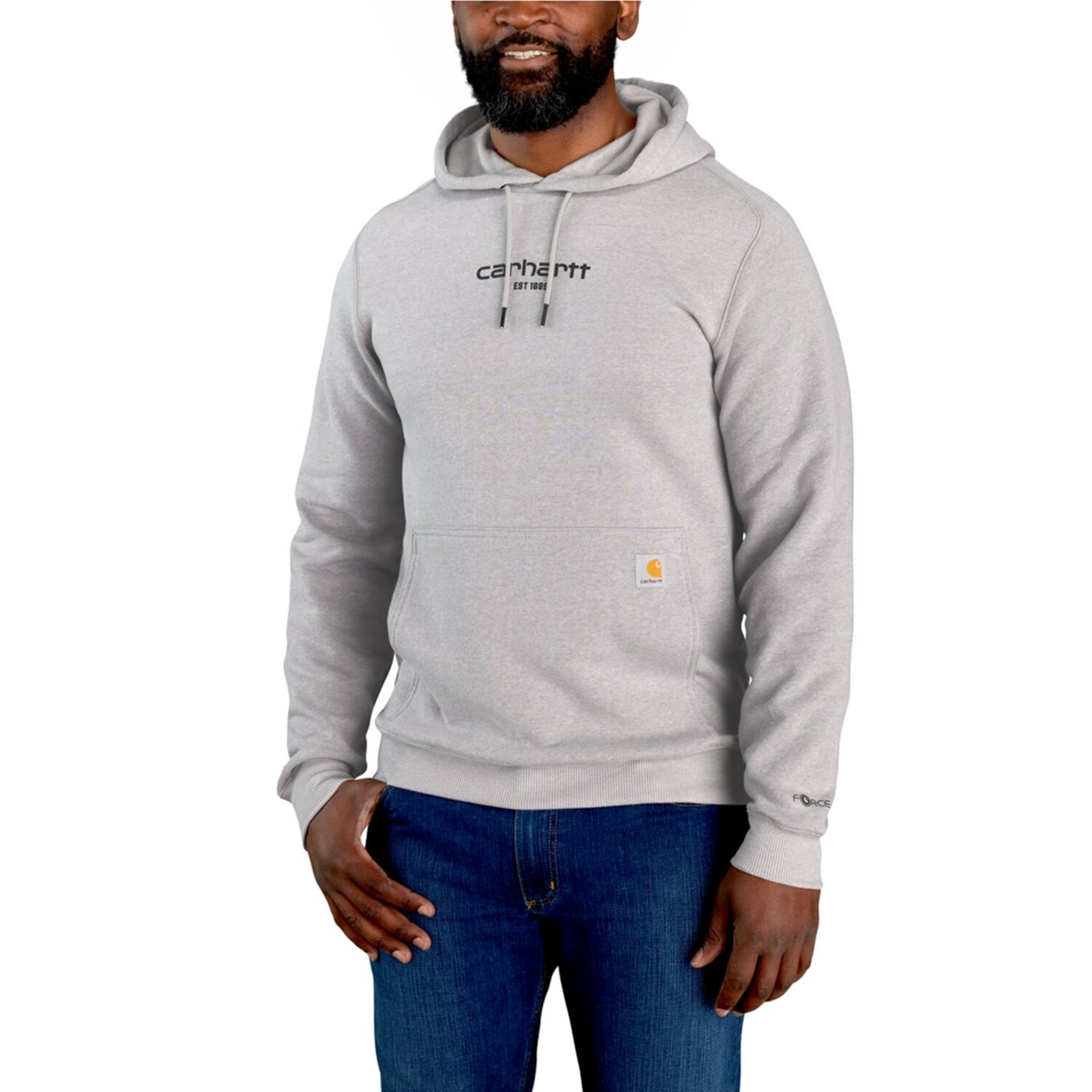 Carhartt Carhartt Logo graphic hoodie asphalt heather - Image 2