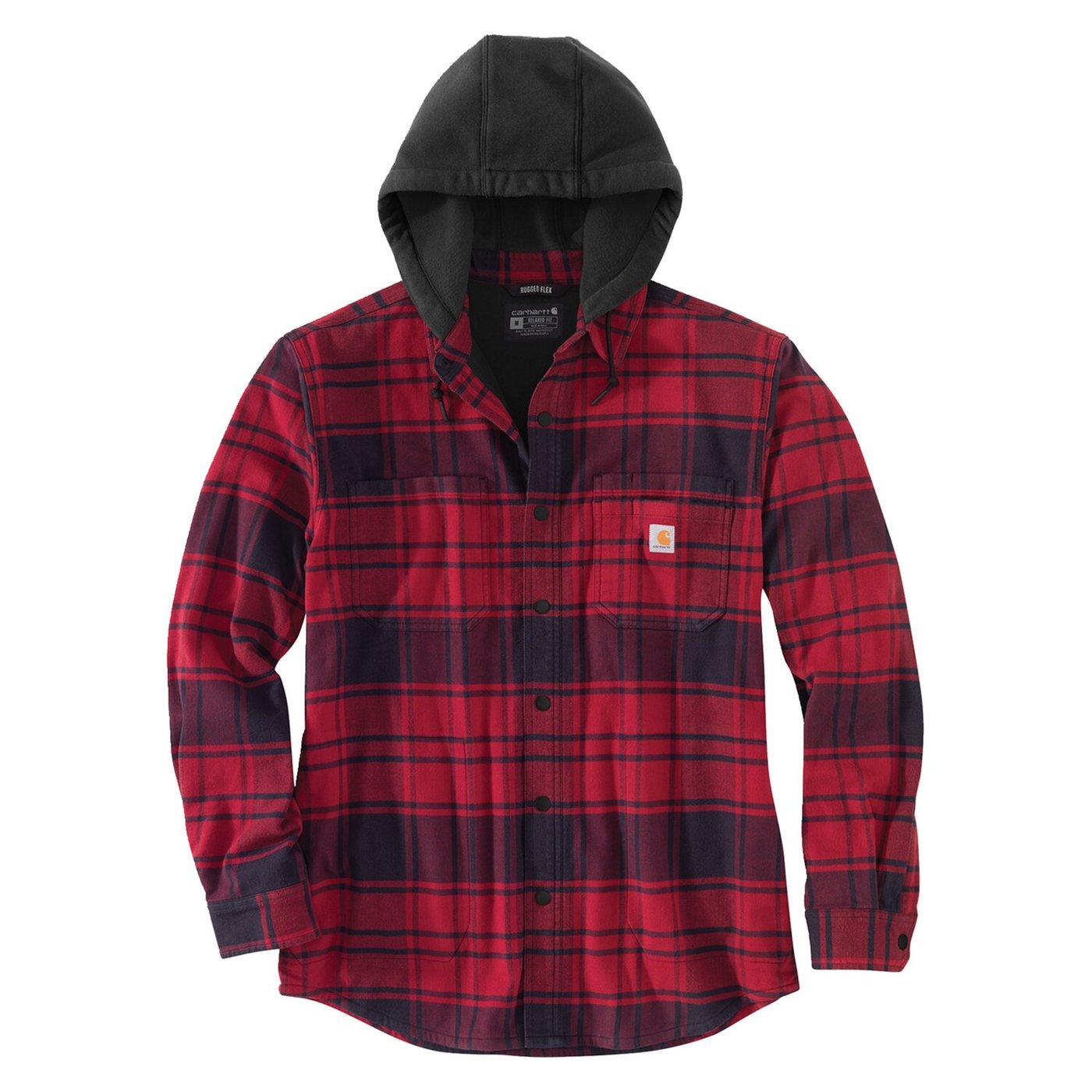 Carhartt Carhartt Flannel hooded shirt oxblood