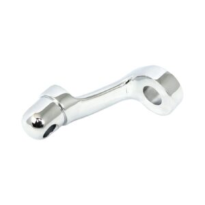 MCS XL Sportster rider foot peg bracket, right. Chrome