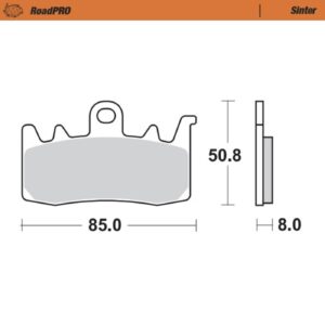 Moto-Master Moto-Master RoadPro front brake pads. Sintered