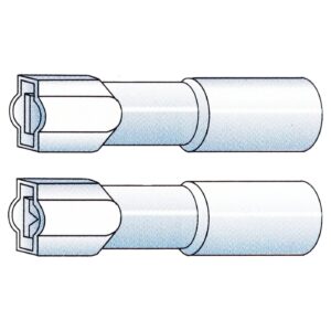 Standard Connectors, Slide-On terminal, crimp/shrink. Blue, 1/4"