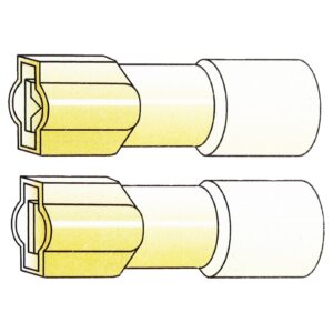 Standard Connectors, Slide-On terminal, crimp/shrink. Yellow, 1/4"