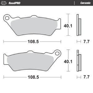 Moto-Master Moto-Master RoadPro brake pads. Ceramic