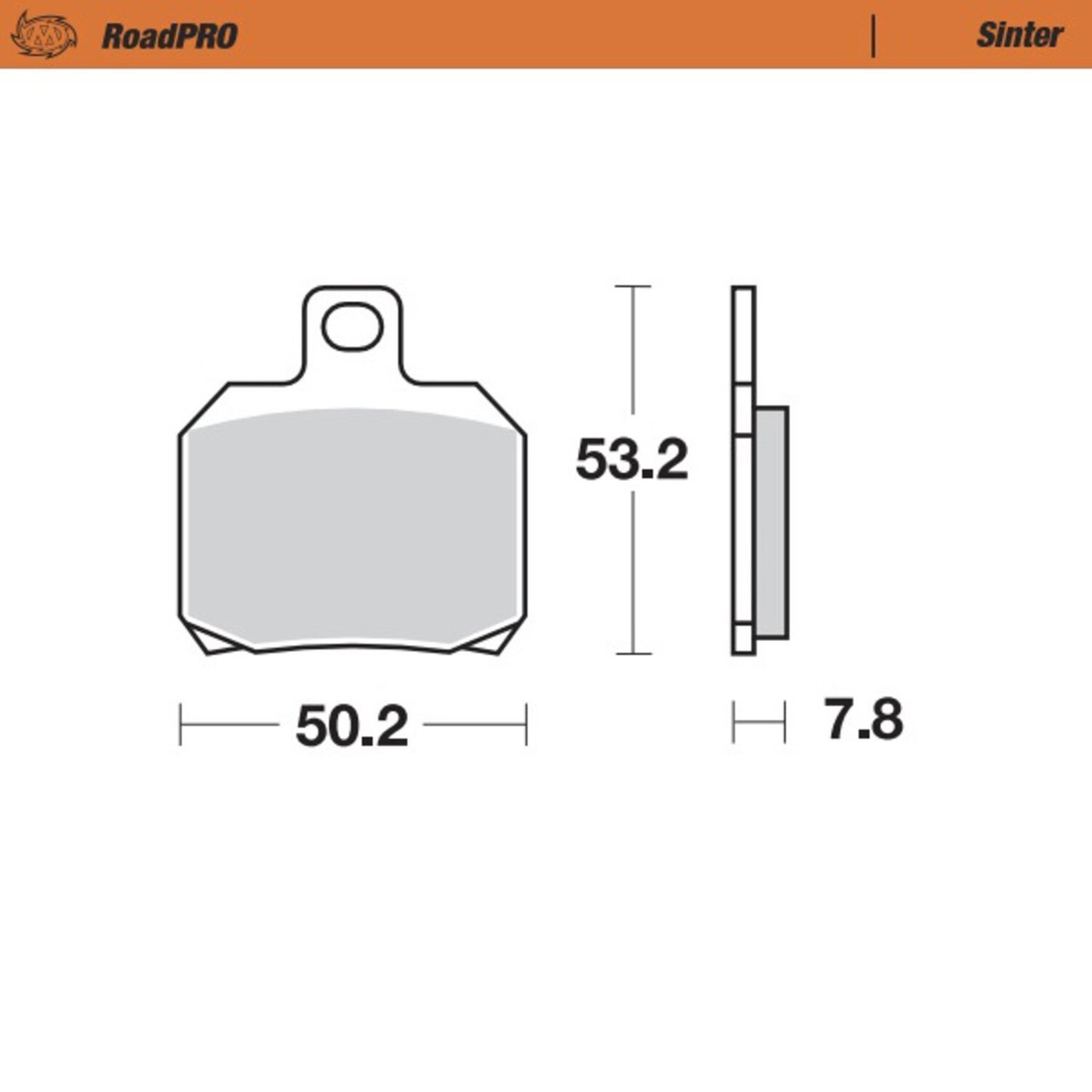 Moto-Master Moto-Master RoadPro rear brake pads. Sintered