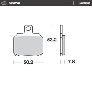 Moto-Master Moto-Master RoadPro rear brake pads. Ceramic