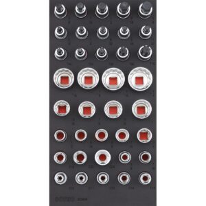 Sonic Sonic, 1/2" drive socket & bit set. 38-piece. US/SAE sizes