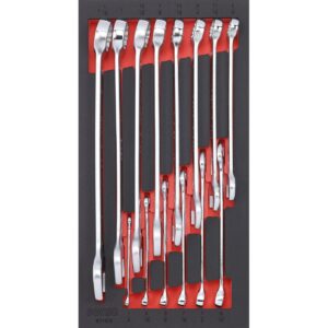 Sonic Sonic, open/box end wrenches. 14-piece. US/SAE sizes