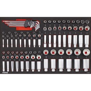 Sonic Sonic, socket & bit socket set 100-piece. US/SAE sizes