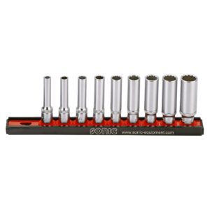 Sonic Sonic, deep socket rail set 1/4", 9-piece. US/SAE