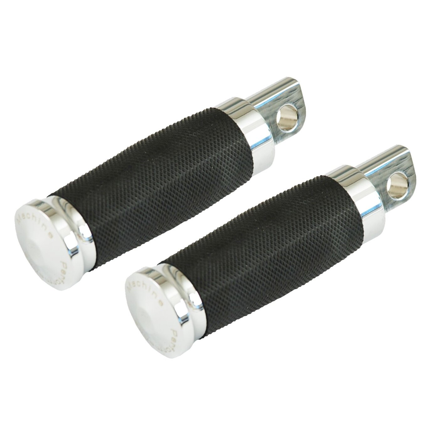 Performance Machine PM, Contour rubber wrapped foot pegs. Chrome