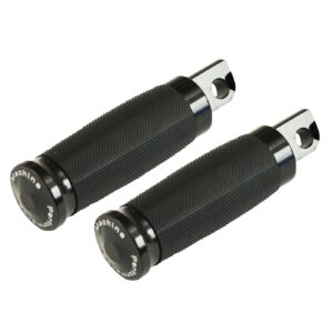 Performance Machine PM, Contour rubber wrapped foot pegs. Black