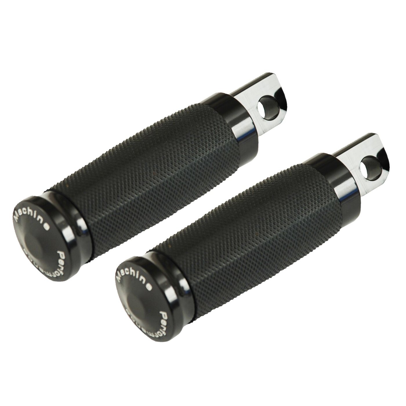 Performance Machine PM, Contour rubber wrapped foot pegs. Black