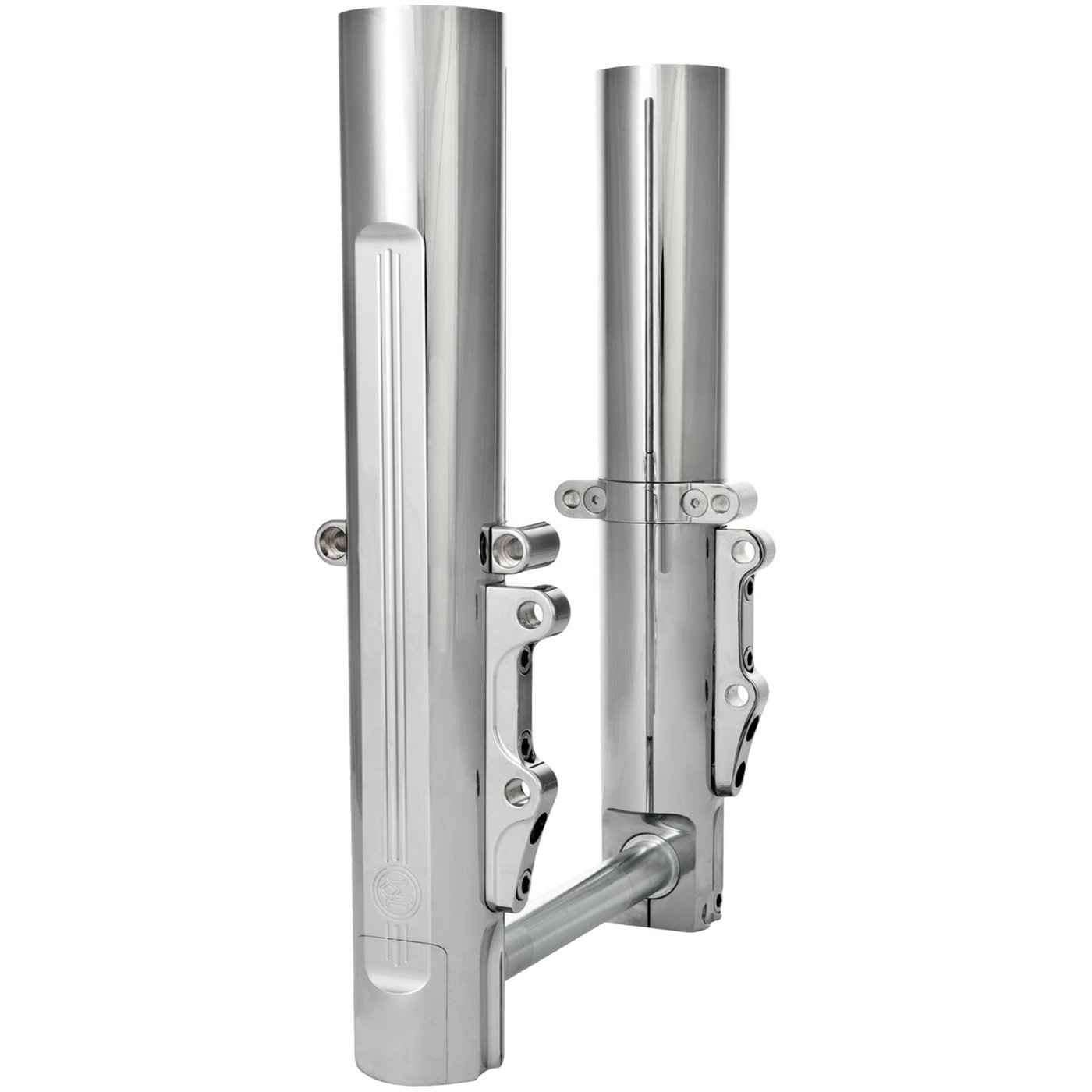 Performance Machine PM, Lower leg assembly, dual disc. Chrome