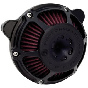 Performance Machine PM, 'Max HP' air cleaner kit. Black Ops