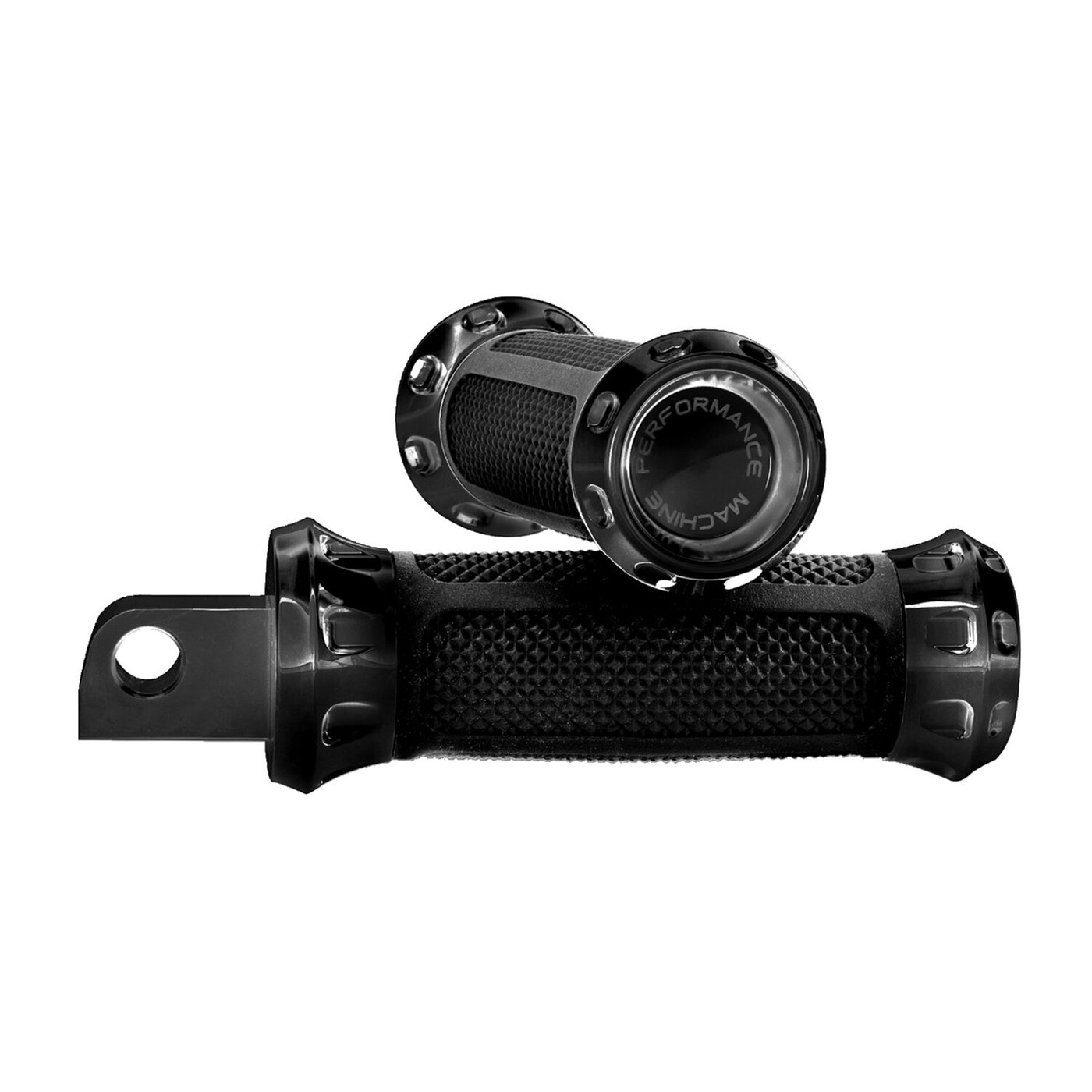 Performance Machine PM, Overdrive foot peg set. Black