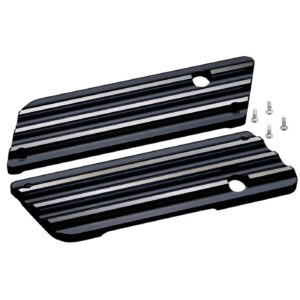 Covingtons Covingtons, saddlebag latch cover set. Finned. Black