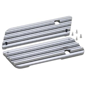 Covingtons Covingtons, saddlebag latch cover set. Finned. Chrome
