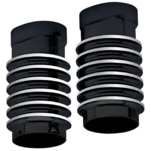 Covingtons Covingtons, finned fork leg bells for Touring. Black