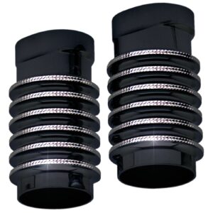 Covingtons Covingtons, finned fork leg bells for Touring. Black DC