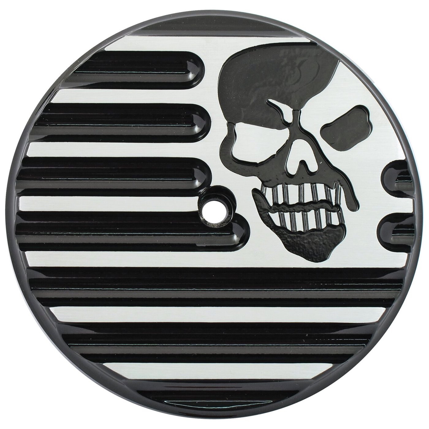 Covingtons Covingtons, finned air cleaner cover insert. Skull