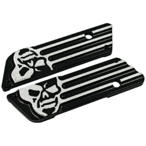 Covingtons Covingtons, saddlebag latch cover set. Skull. Black DC
