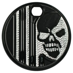 Covingtons Covingtons, aluminum fuel tank door. Chrome. Skull. DEC