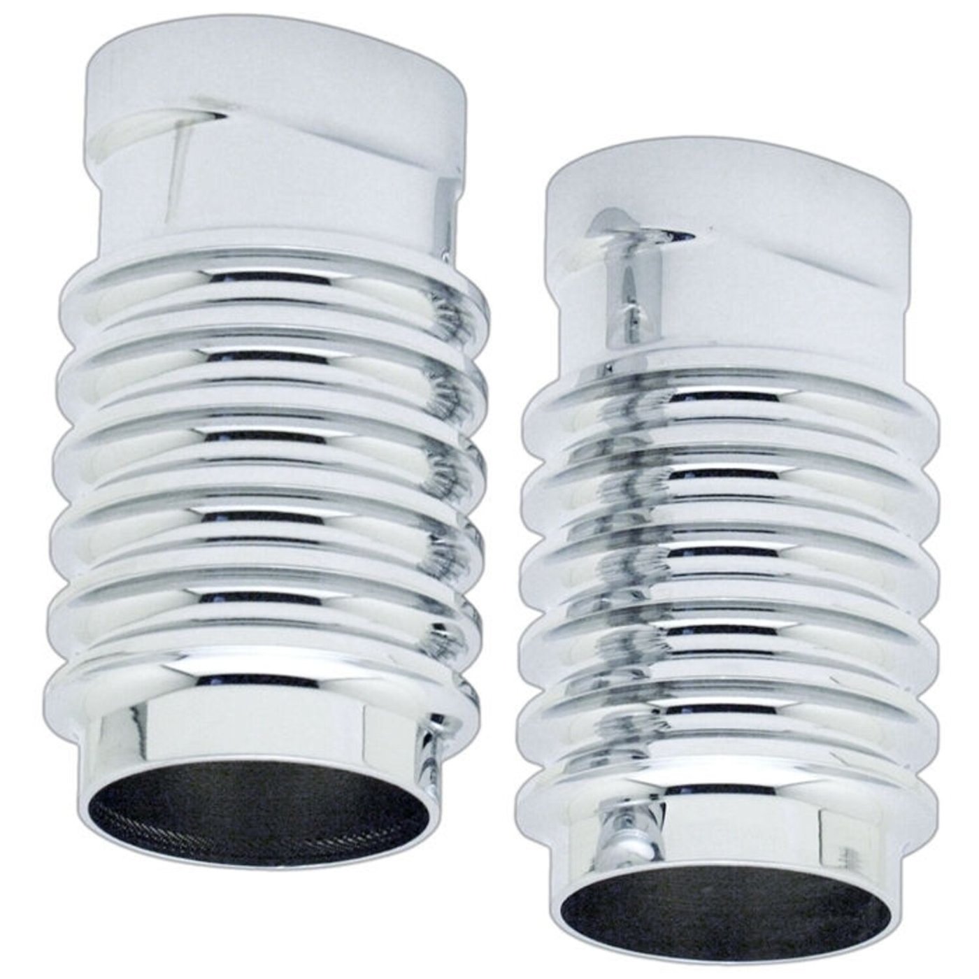 Covingtons Covintons, fork sliders covers. Finned. Chrome