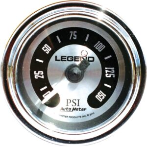 Legend Air Suspension Air gauge, spun aluminum